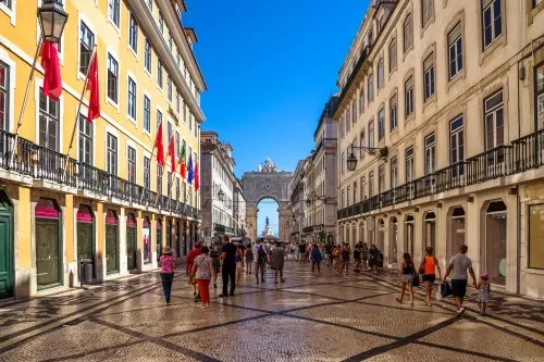 Streets in  Lisbon, Portugal