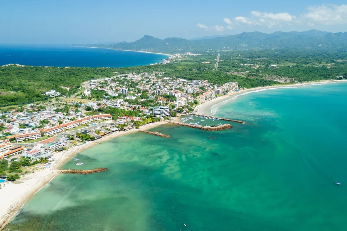 Aerial View of Punta Mita Beach, Nayarit. Mexico