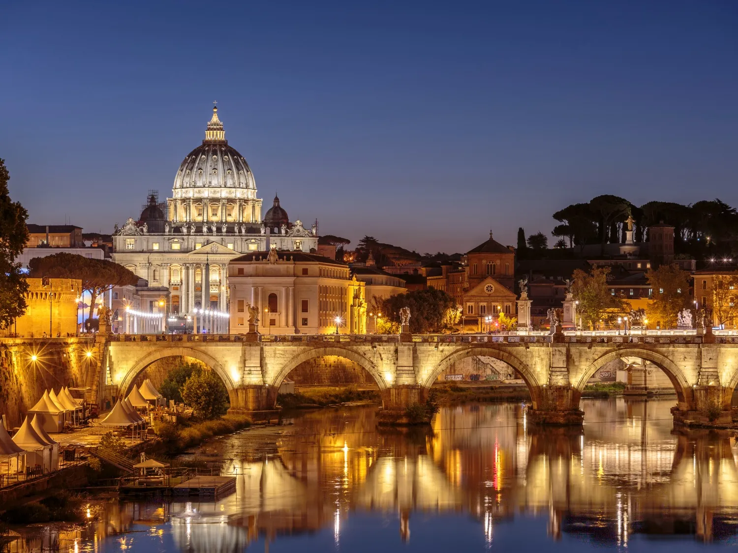 Rome city at night