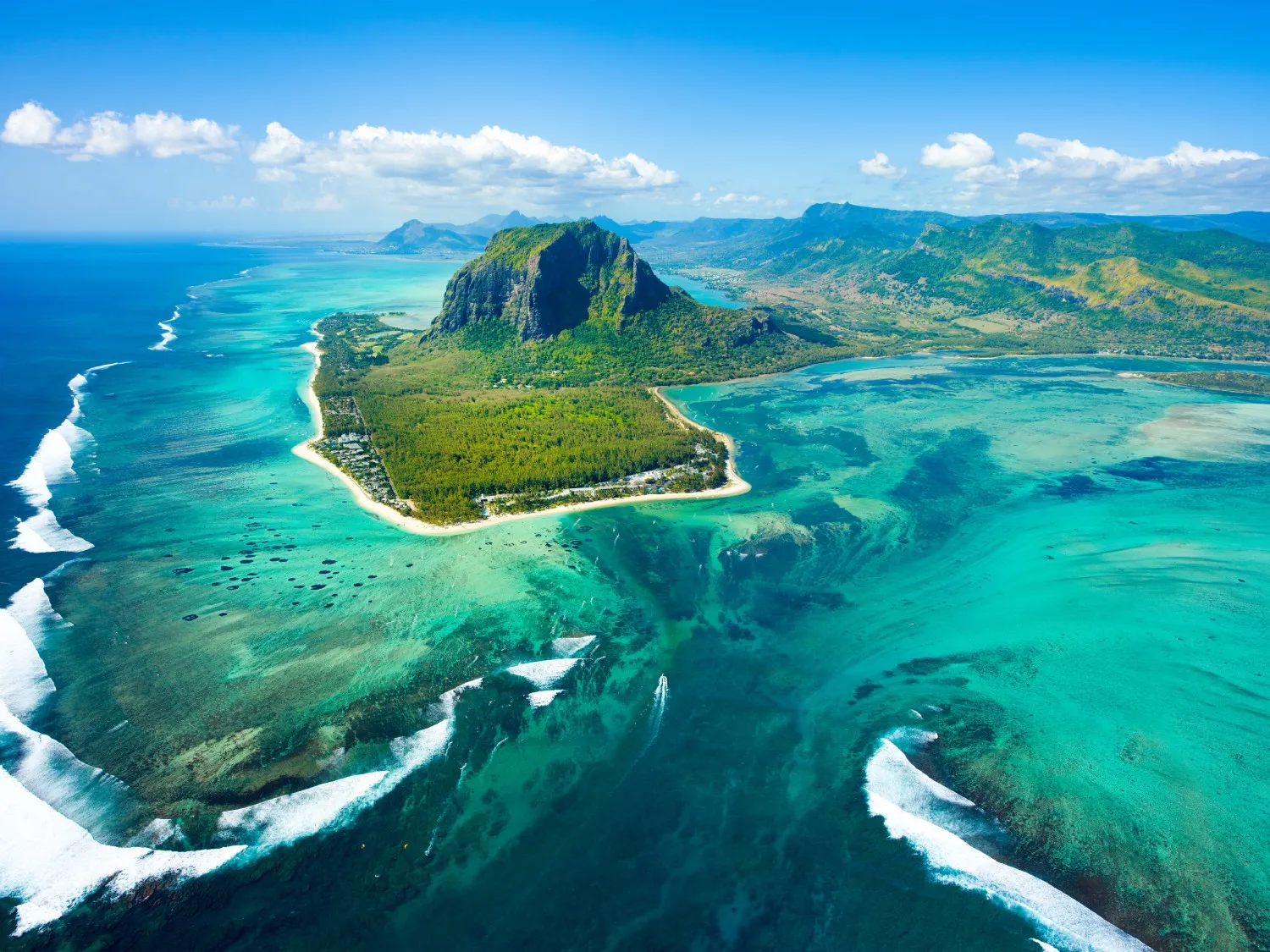 Mauritius aerial image
