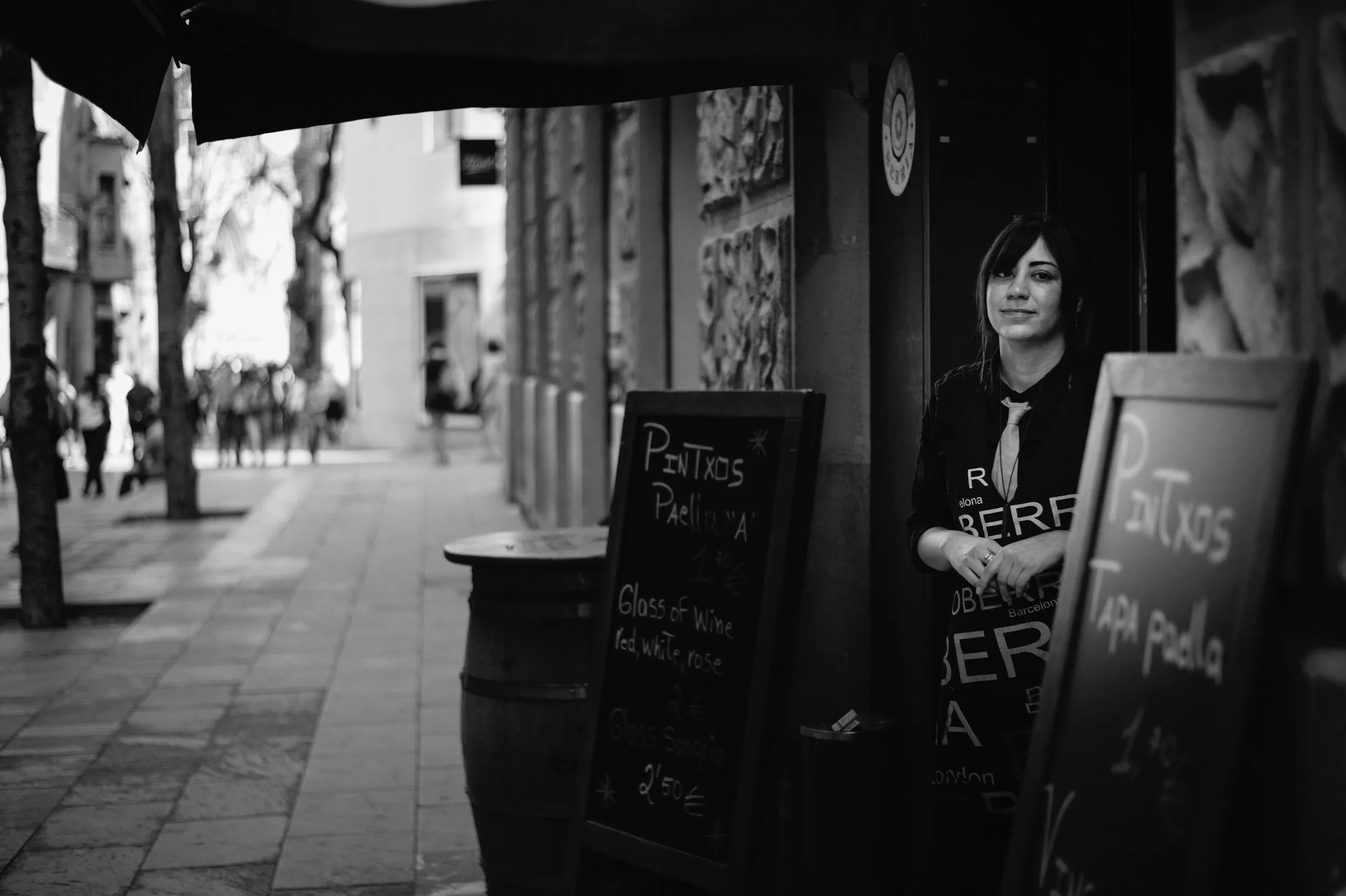 woman black and white